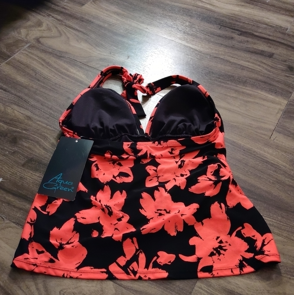 Coral Beach Ruffle Halter Tankini - Picture 4 of 6